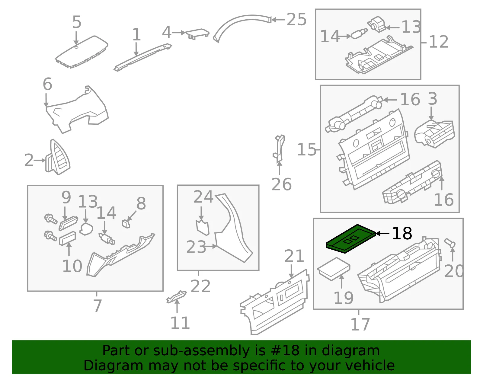 Lid Mat - Nissan (68263-6JL0A) - view 2