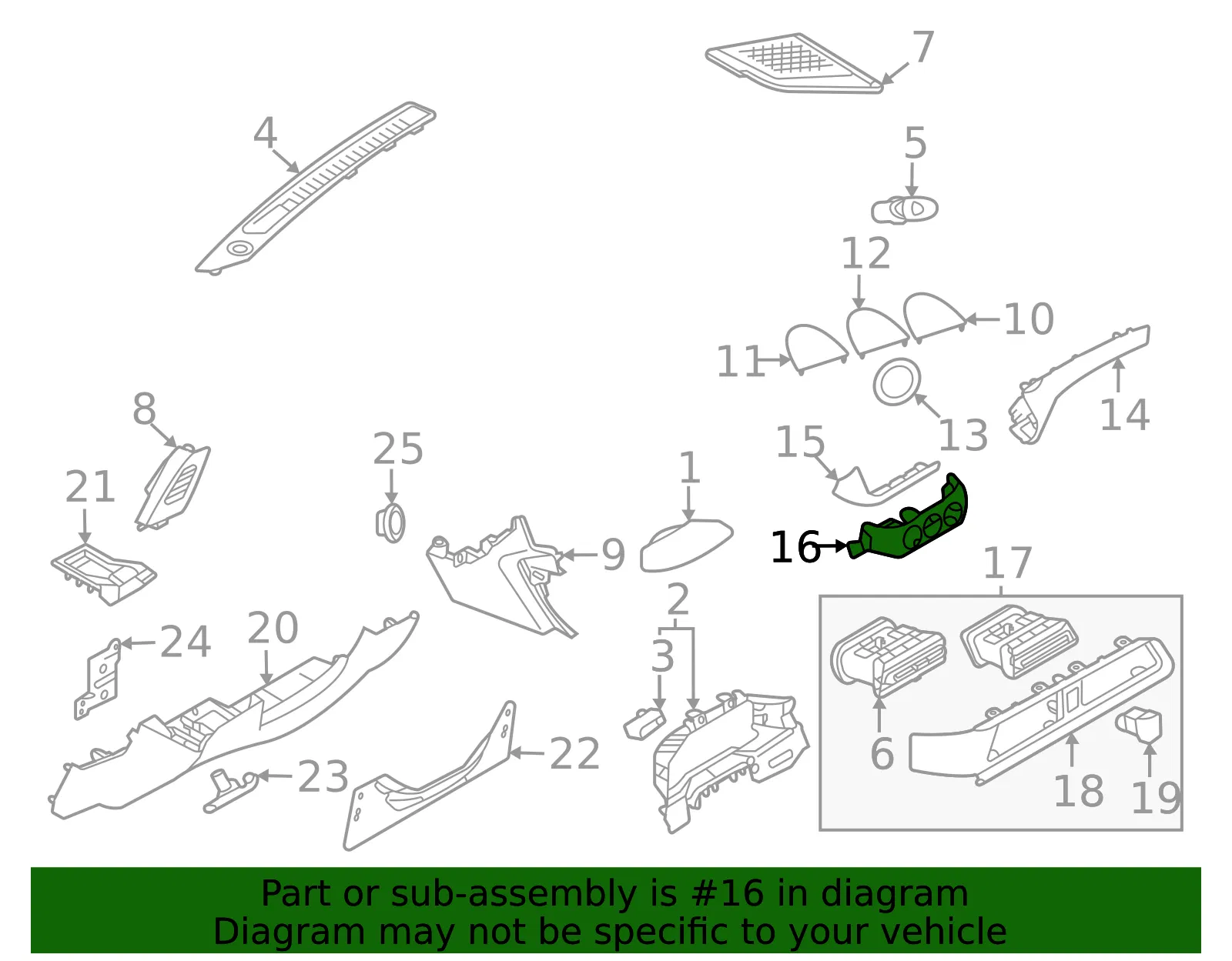 Instrument Panel Bezel - Nissan (68270-6GP0A) - view 2