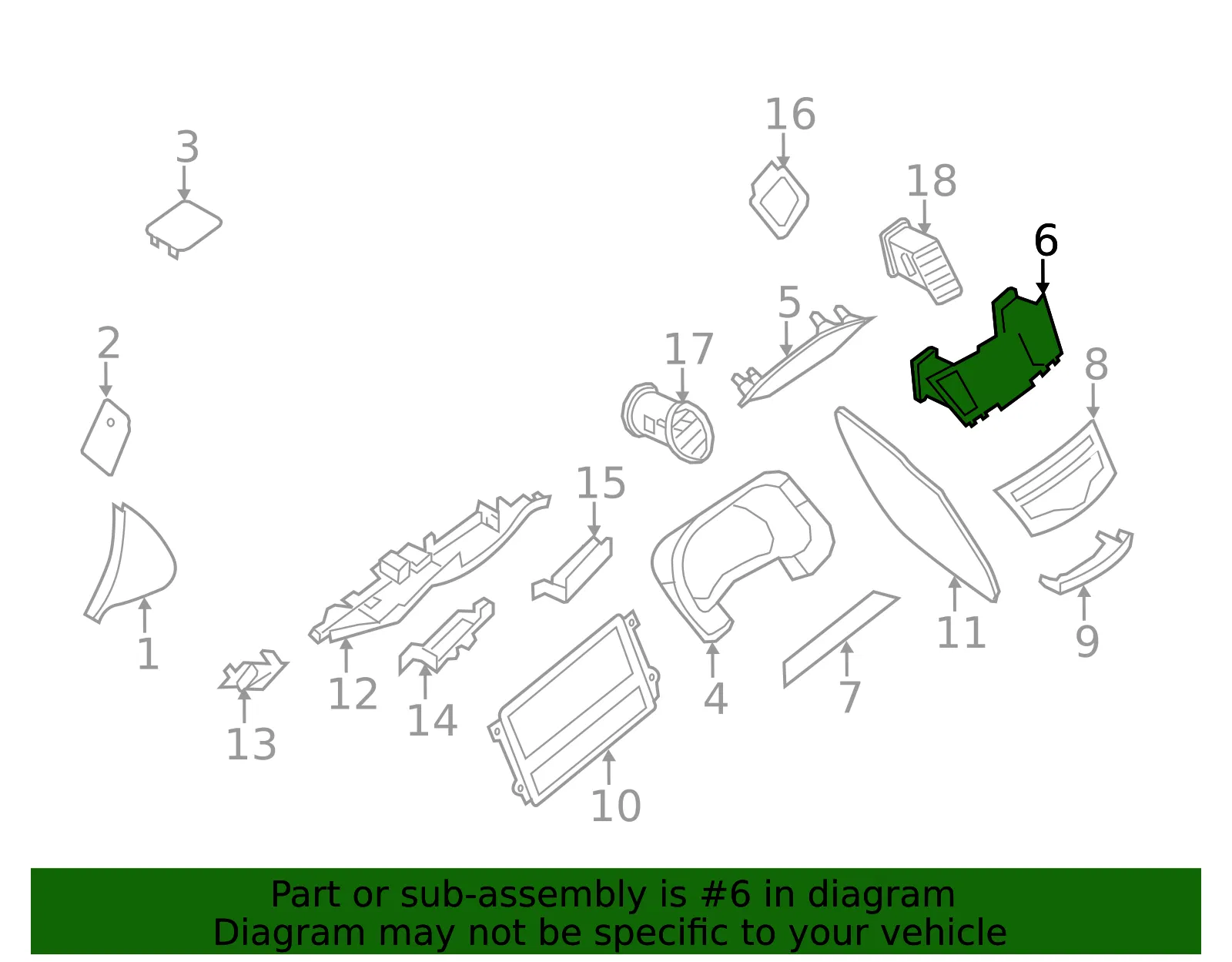 Instrument Panel Bezel - Nissan (68270-9PE0A) - view 3