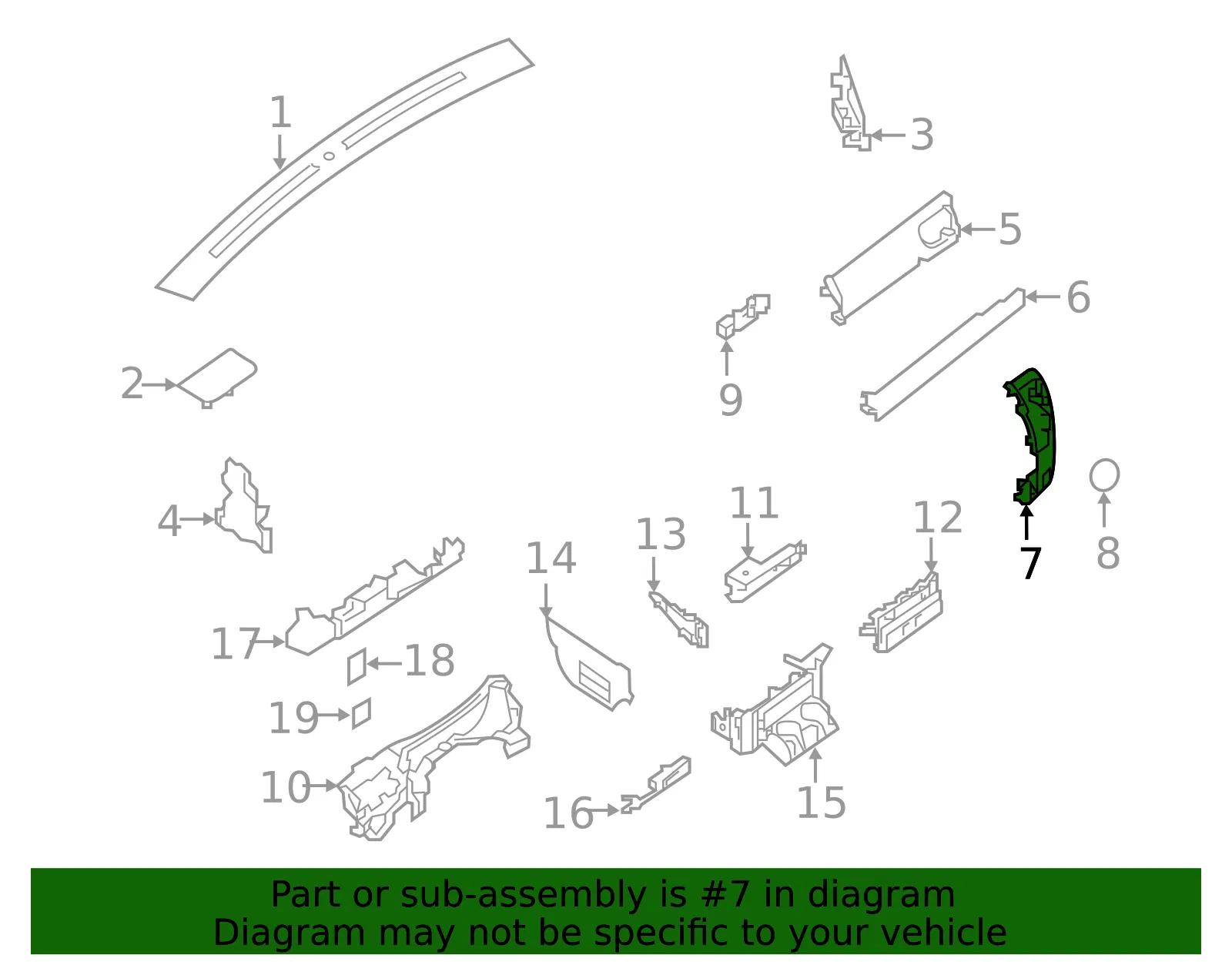 Instrument Panel Trim Panel - Nissan (682A2-9FV1A) - view 2