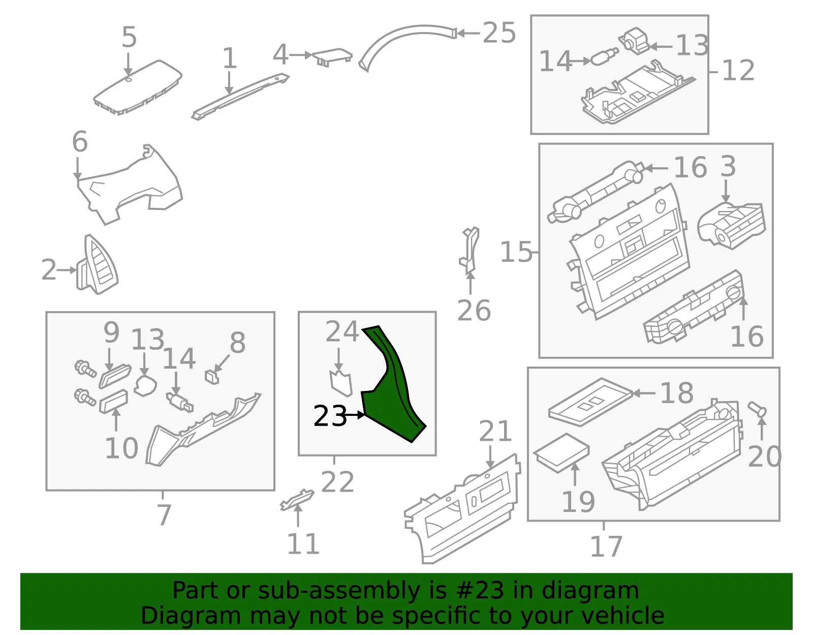 Instrument Panel Trim Panel - Nissan (682A3-6JL0D) - view 2