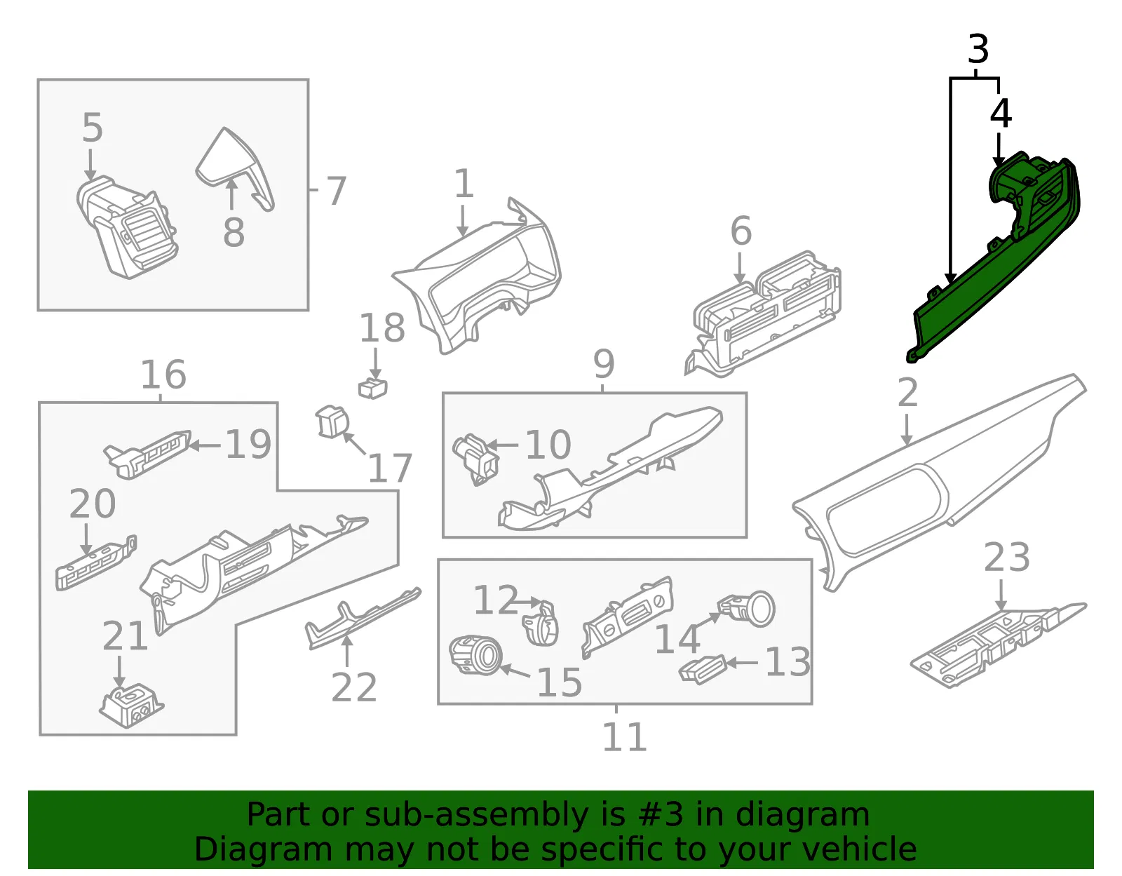 Trim Panel - Nissan (68411-6RB4A) - view 2