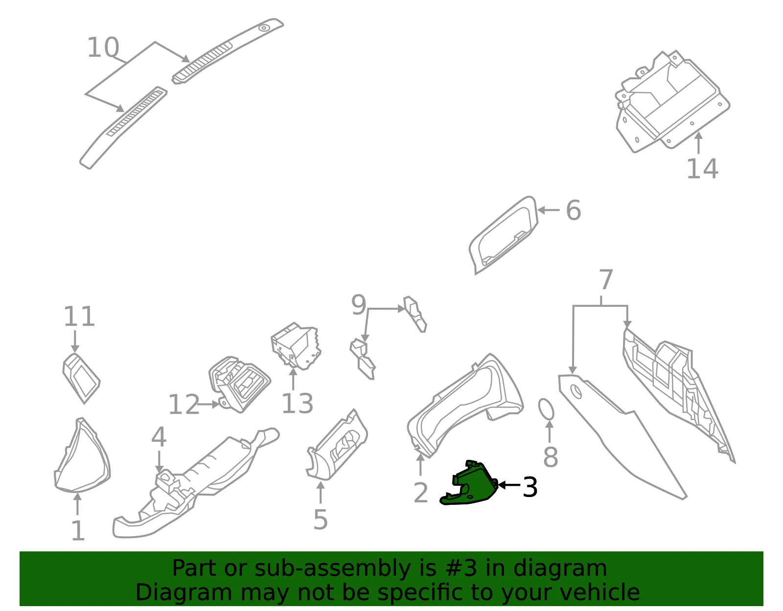 Instrument Panel Trim Panel - Nissan (68414-3SG0A) - view 2