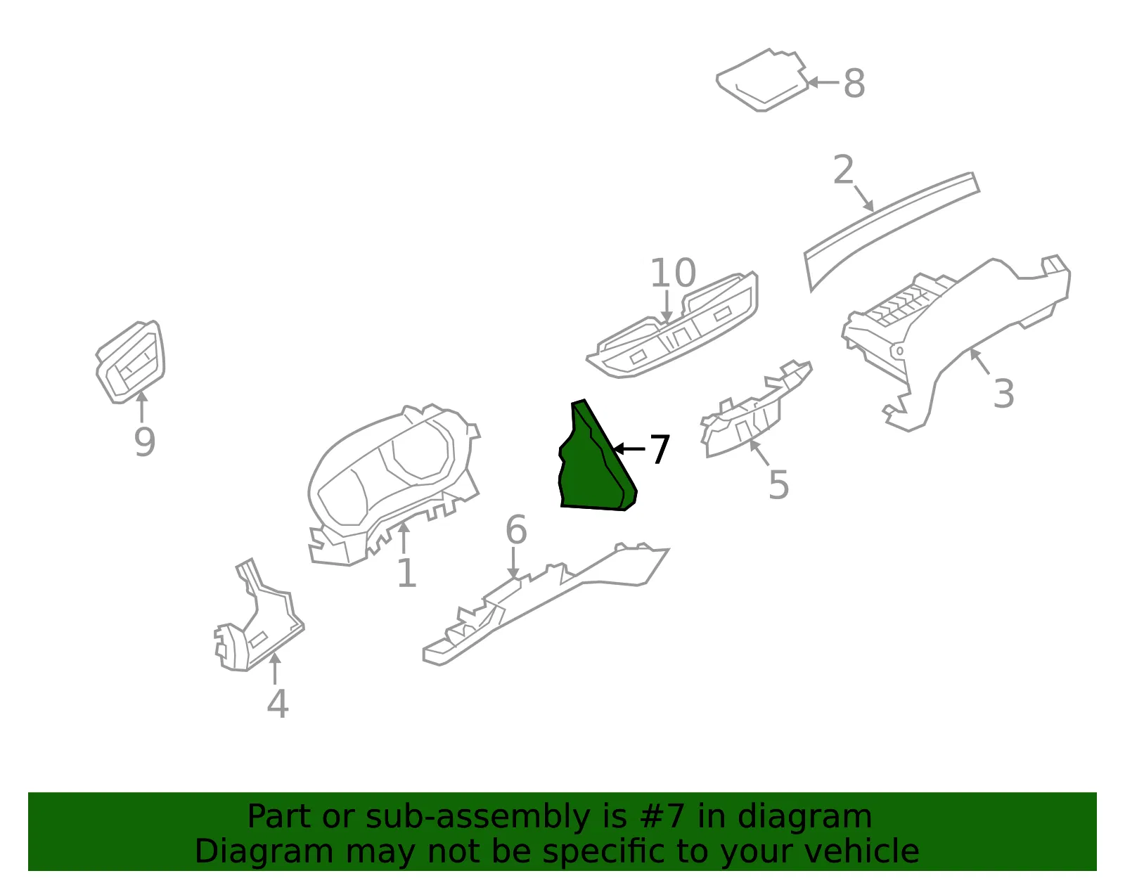 Trim Panel - Nissan (68414-6MA0B) - view 2