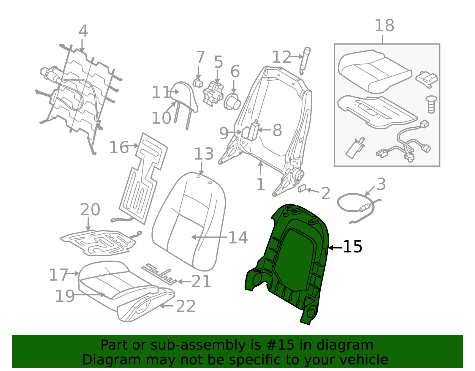 Seat Back Panel - Volvo (6841857) - view 2