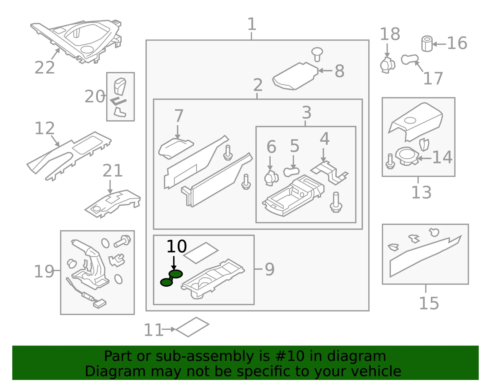 Cup Holder Assembly - Nissan (68431-JF00A) - view 2