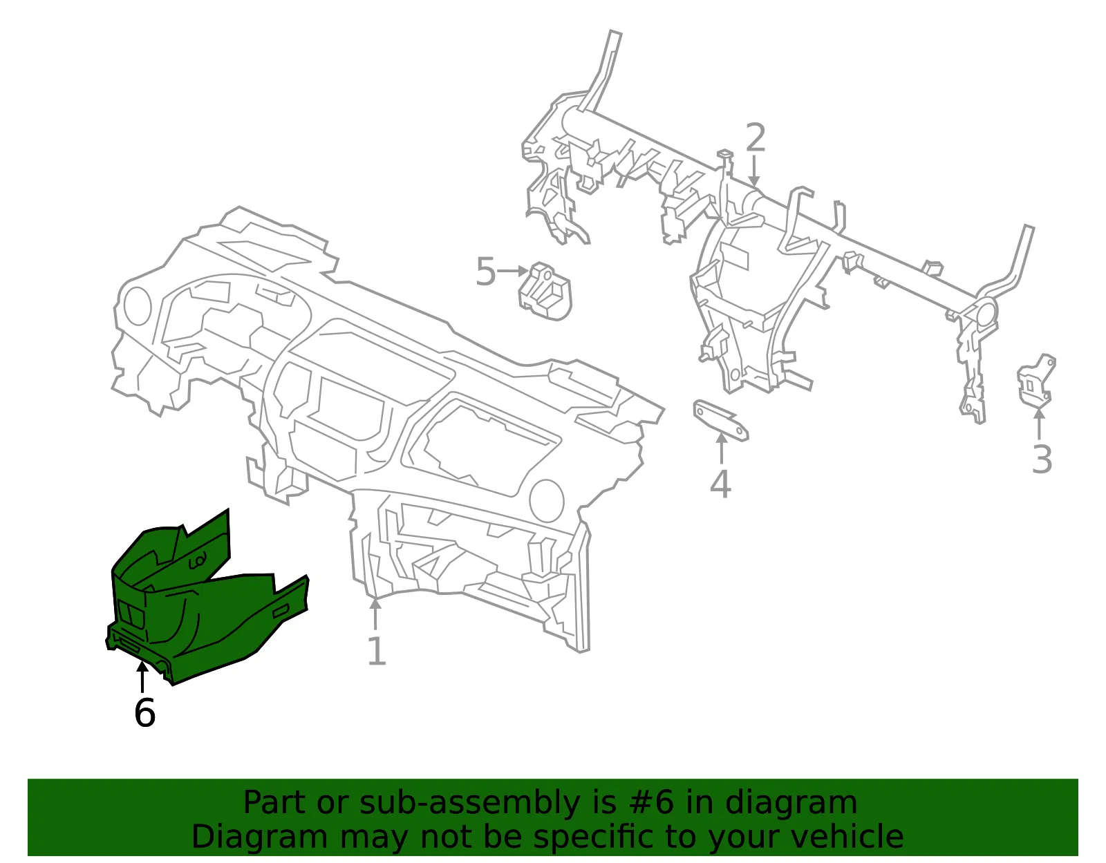 Lower Instrument Panel - Nissan (68931-3LM0A) - view 2
