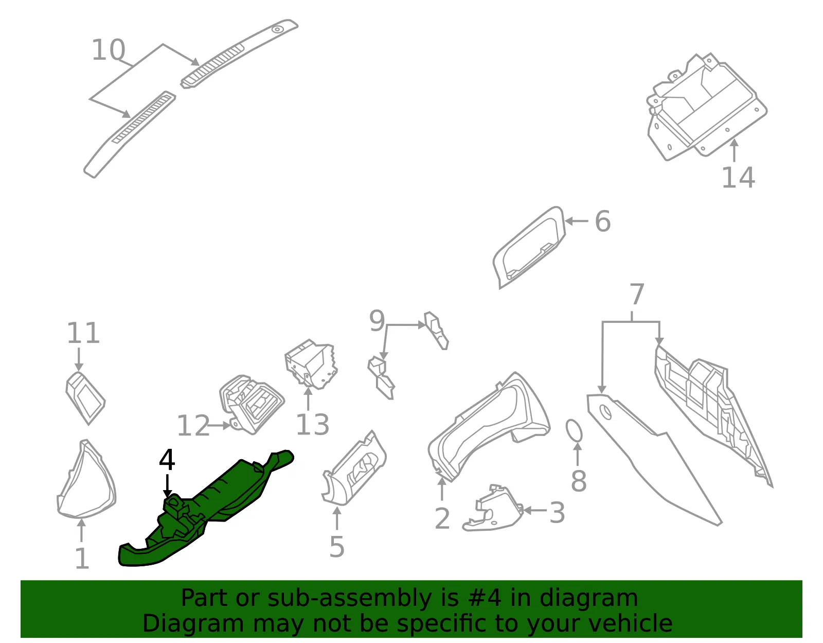 Instrument Panel Knee Bolster - Nissan (68962-3SG0A) - view 2