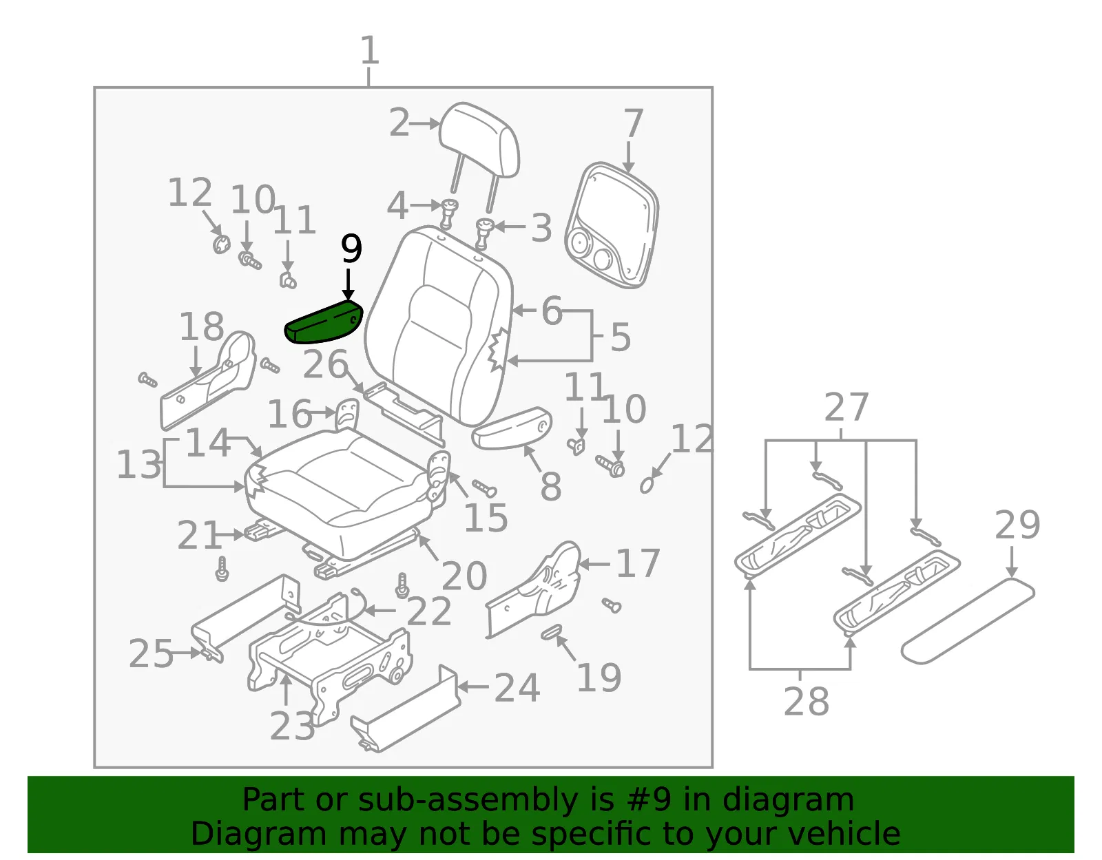 Armrest - Kia (6K54J-88325442) - view 2