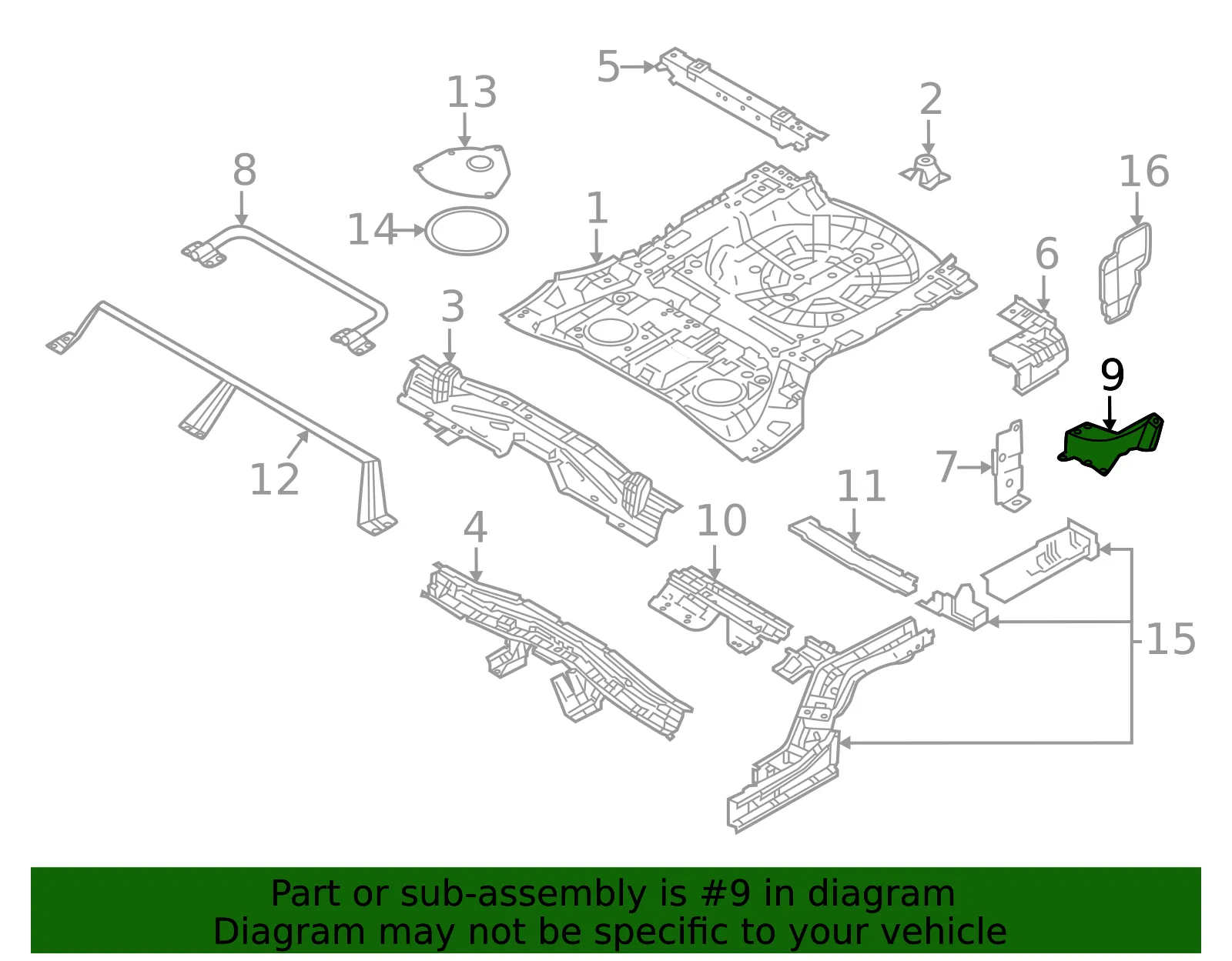 Seat Bracket - Nissan (74568-6RR0A) - view 2