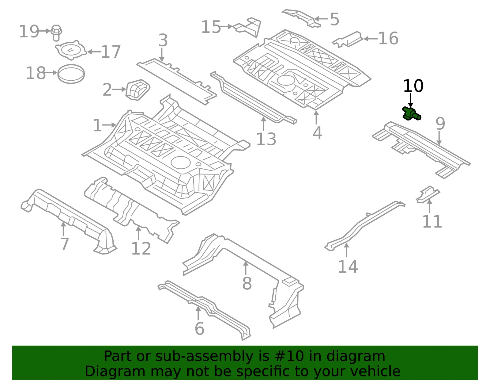 Seat Belt Lap And Shoulder Belt Bracket - Nissan (74580-6JR0A) - view 2