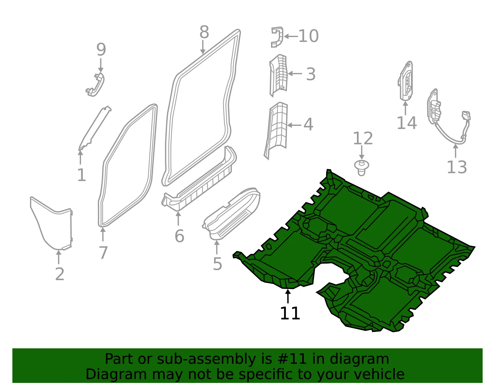 Floor Mat - Nissan (74902-1PB0A) - view 2