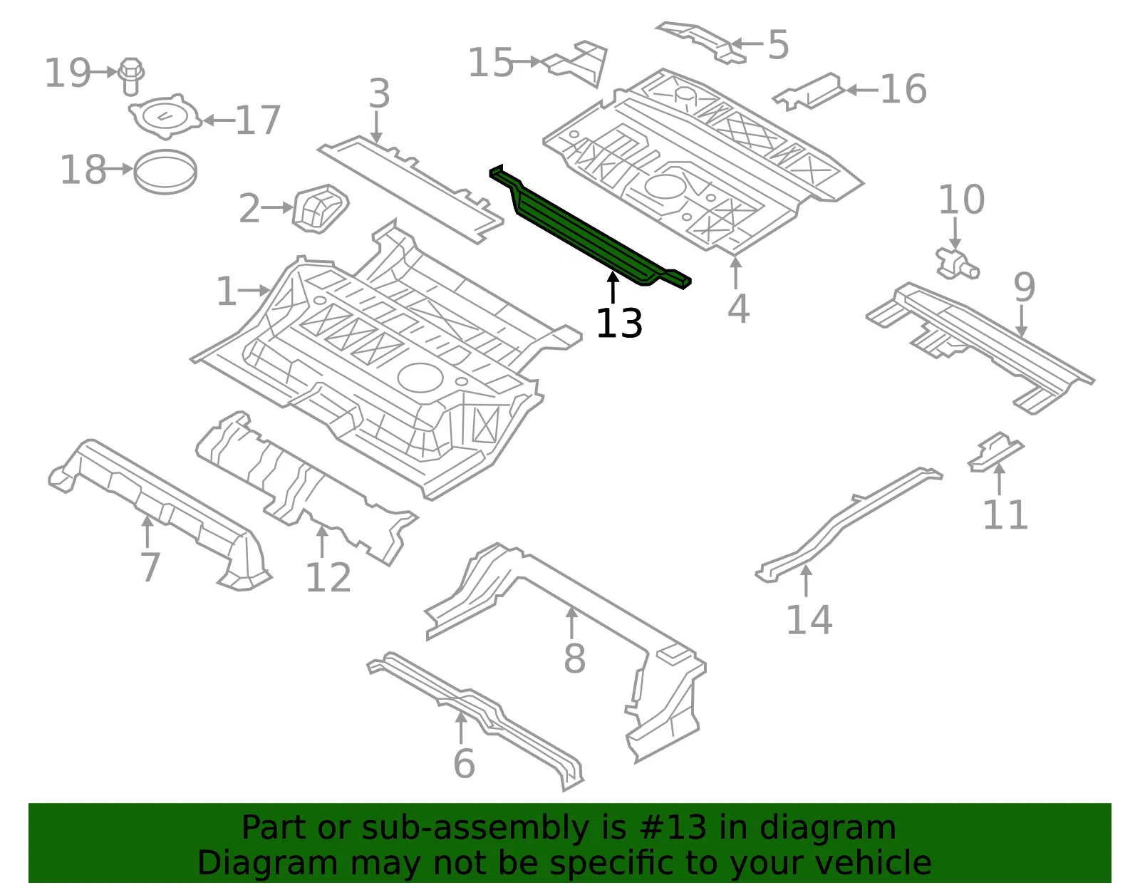 Seat Frame Mounting Base - Nissan (75436-1LA0A) - view 2
