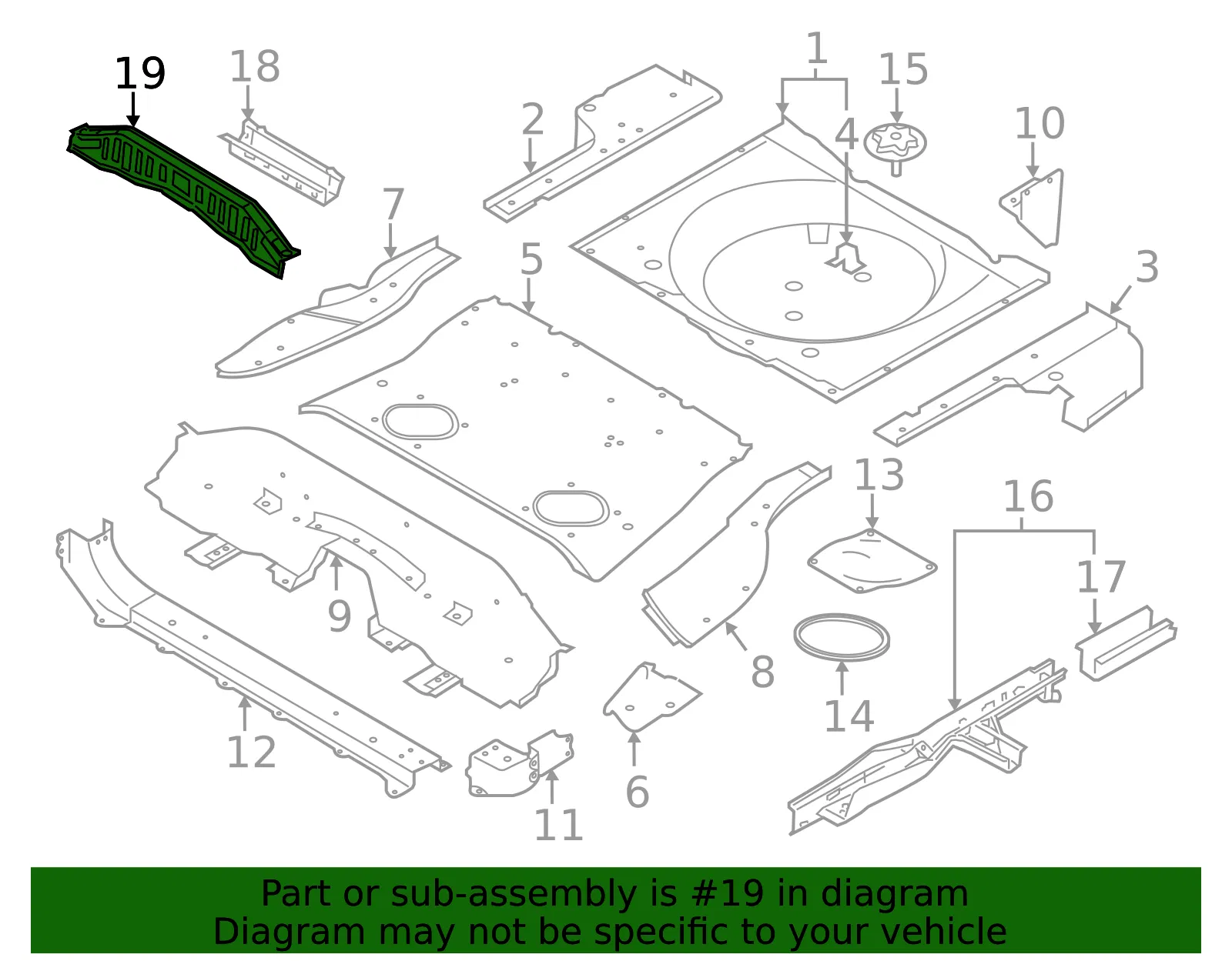 Seat Cross-Member - Nissan (75630-6MA0A) - view 2