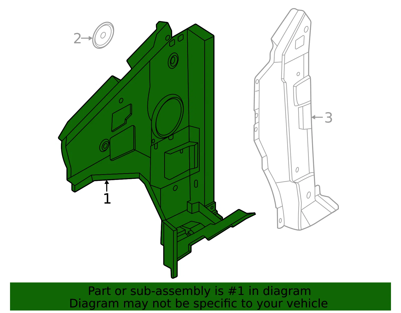 Dash Side Panel, Left - Nissan (76241-5MR0A) - view 2
