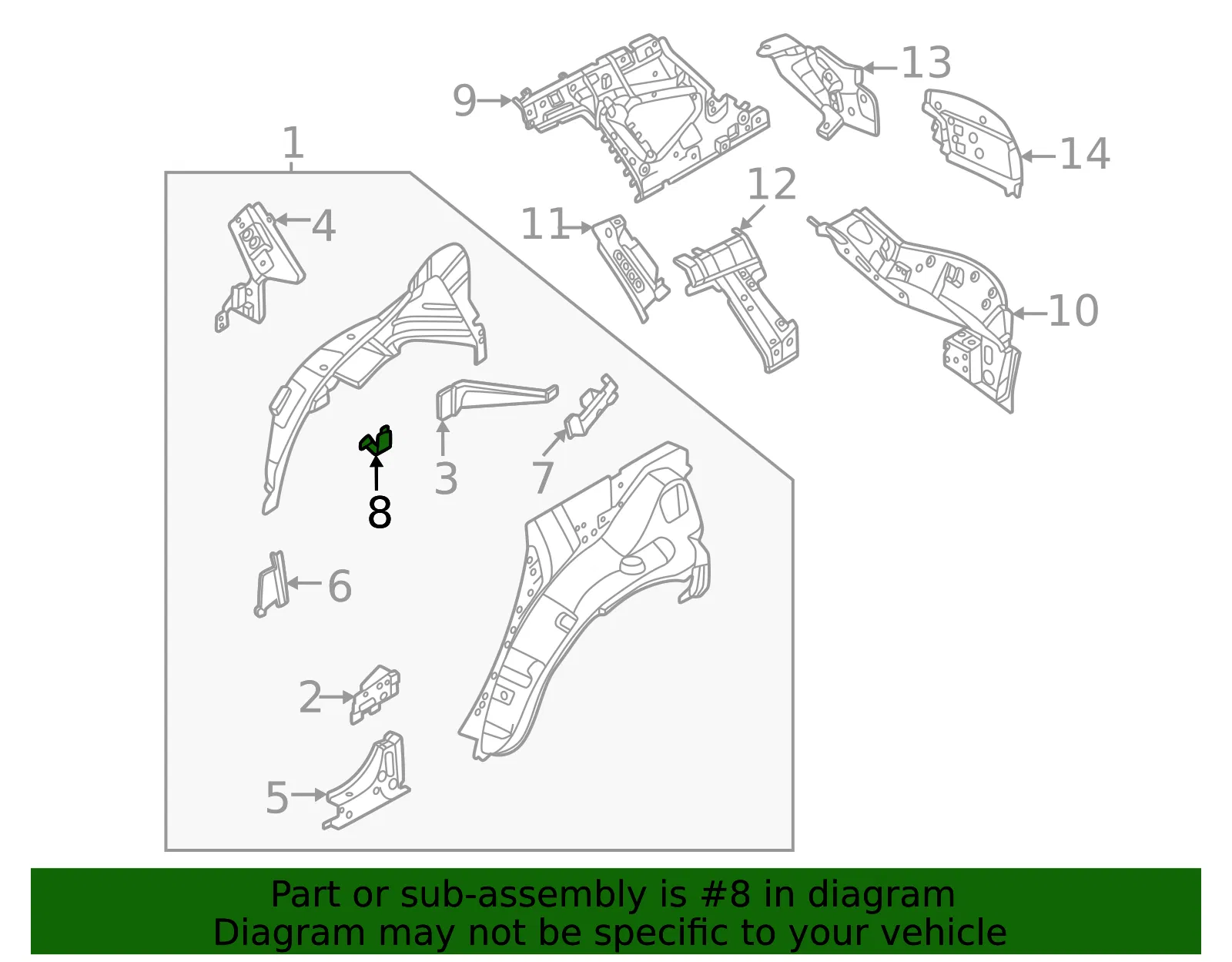 Right-Hand Trim Bracket Assembly - Nissan (765D0-7BA0A) - view 2