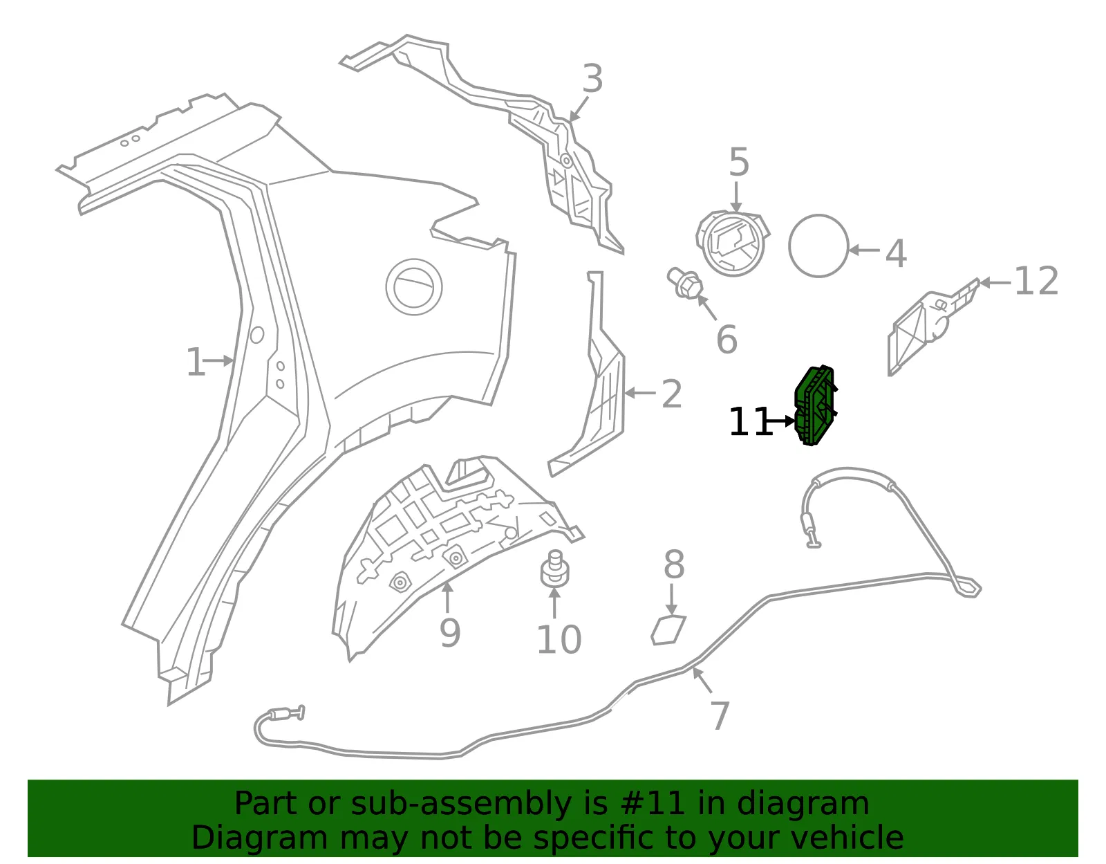 Pressure Vent - Nissan (76804-4CL0A) - view 2