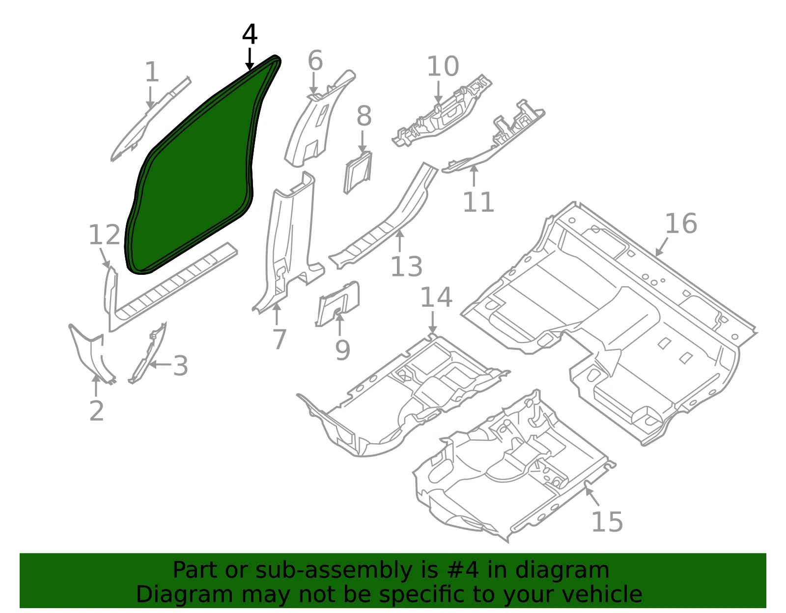 Opening Trim - Nissan (76921-9BS1A) - view 2