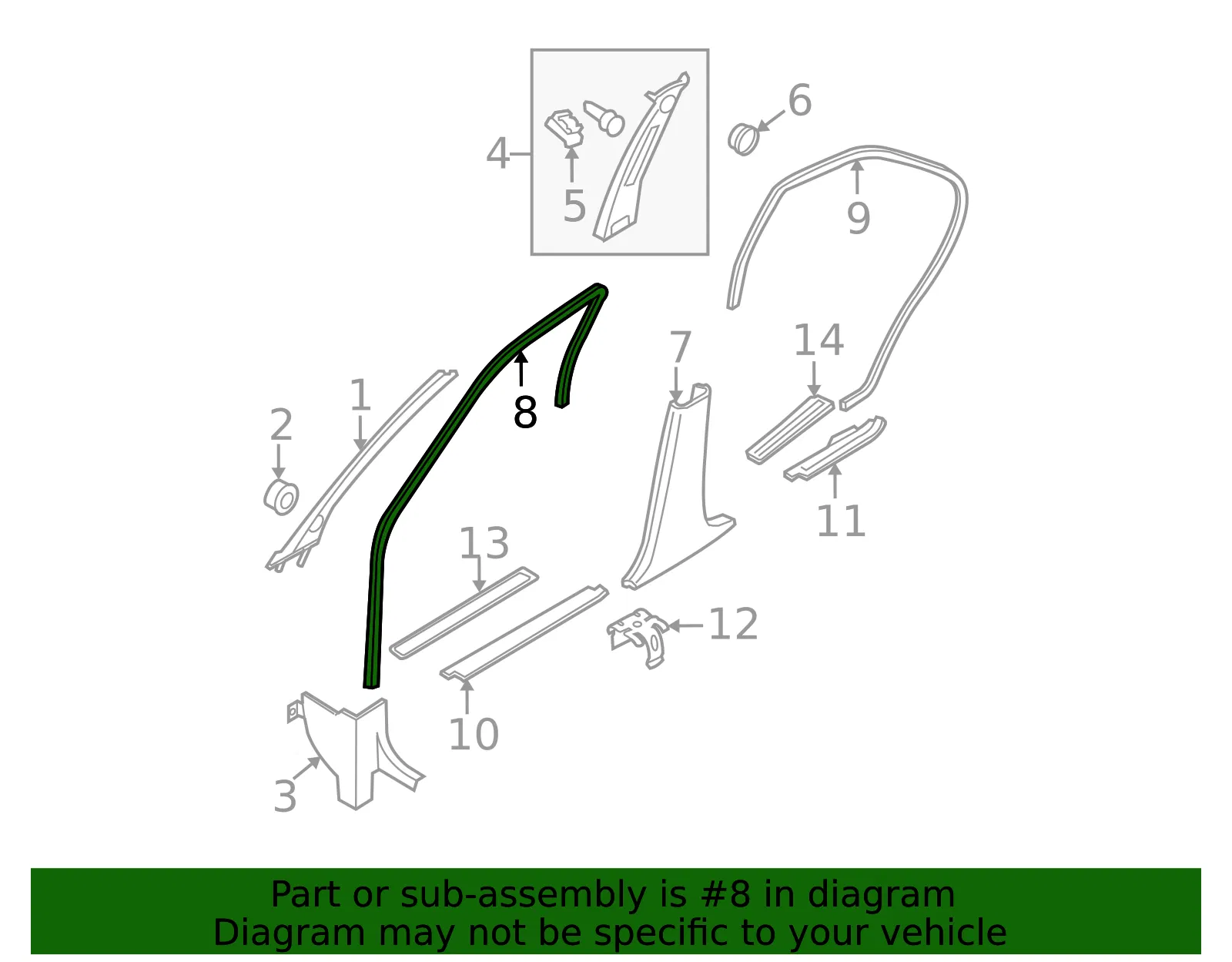 Opening Trim - Nissan (76922-9N00A) - view 3