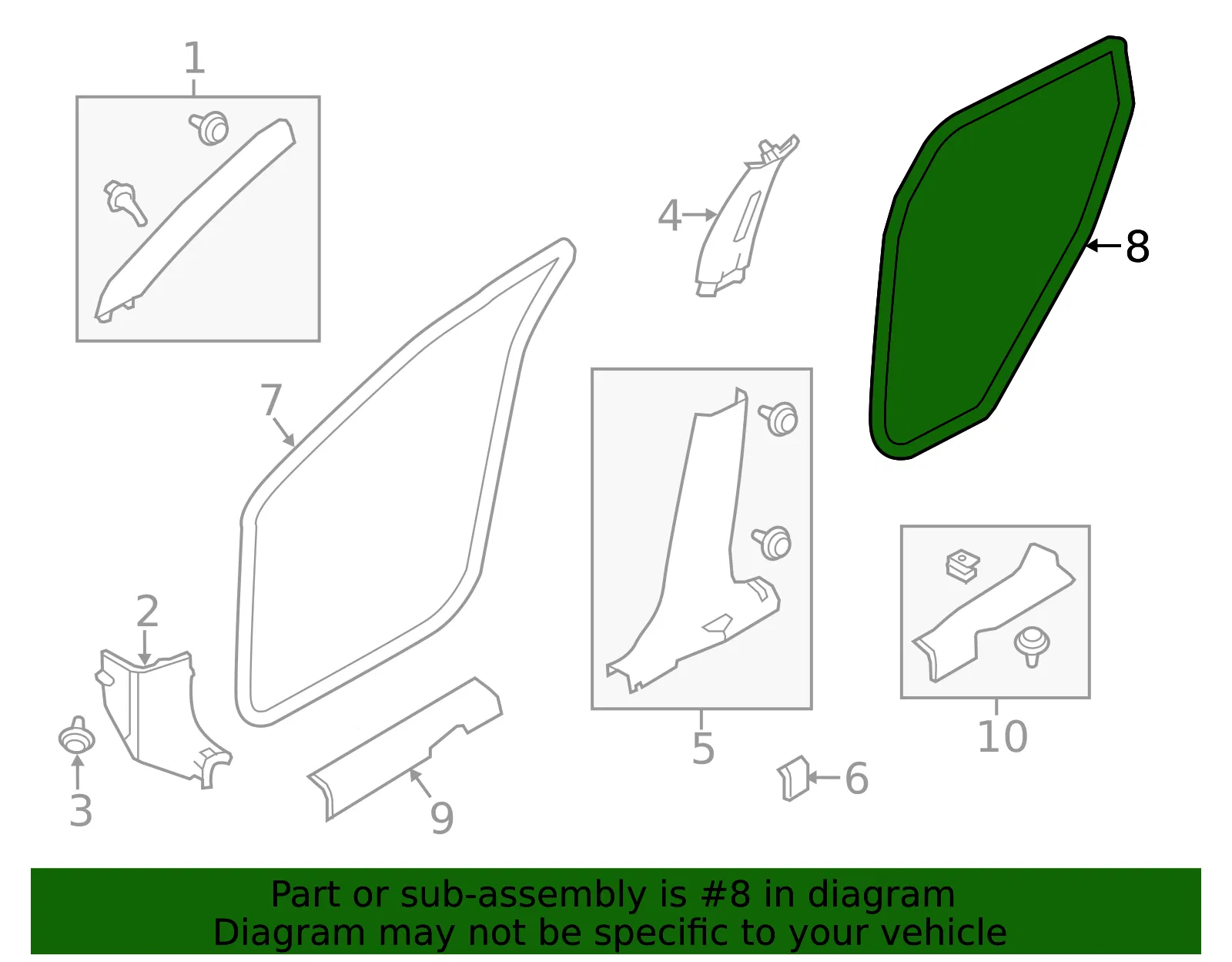 Opening Trim - Nissan (76923-7FL0A) - view 2
