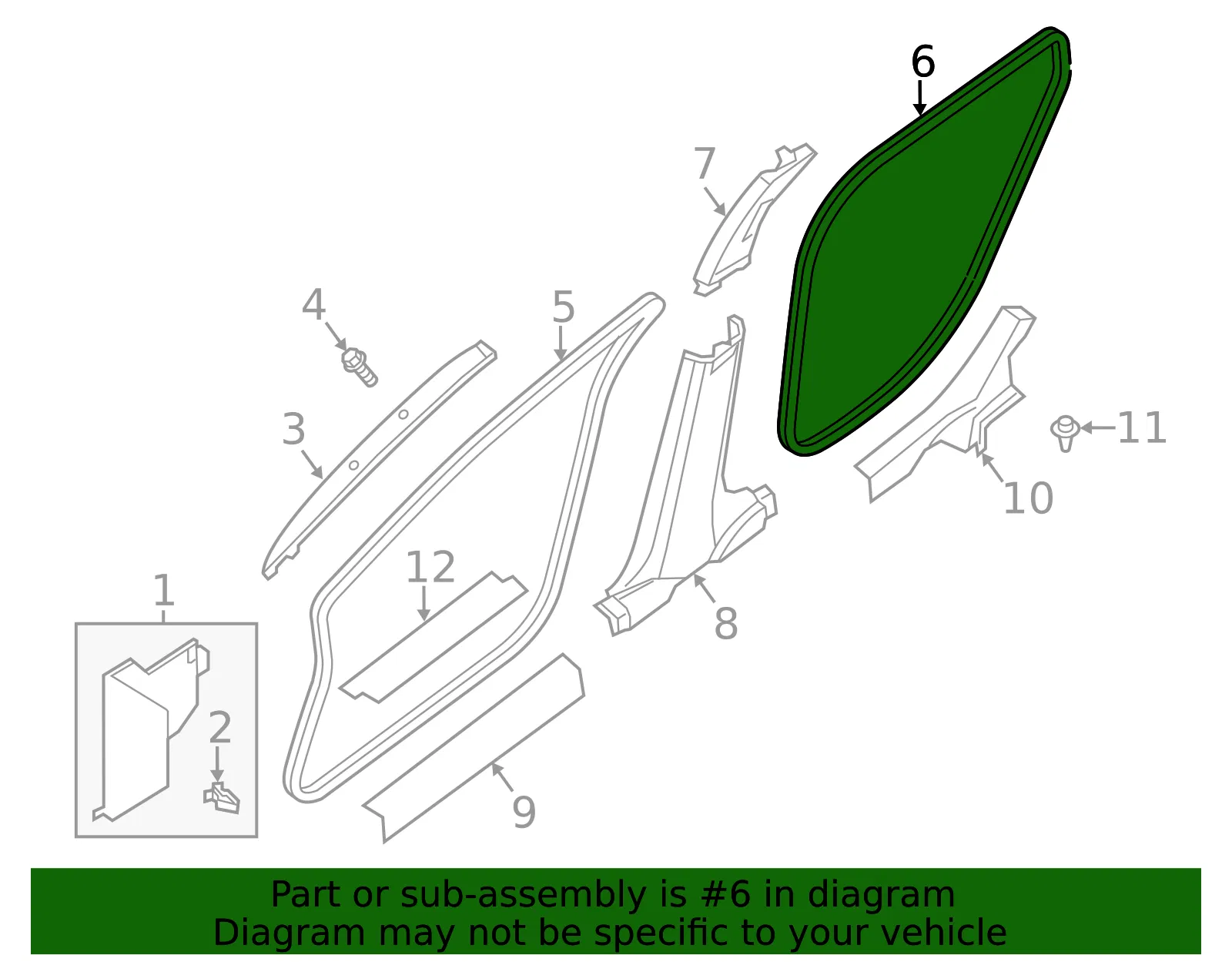Opening Trim - Nissan (76923-9HT1A) - view 3