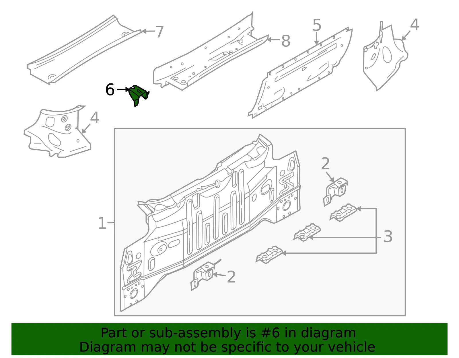 Seat Support Bracket - Nissan (79446-1ET0A) - view 2