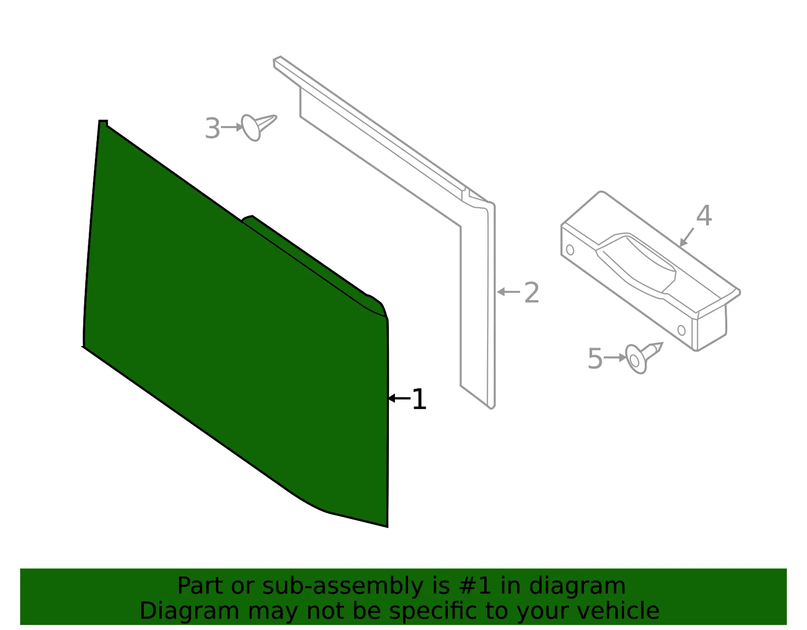 Back Panel Trim - Nissan (79900-9FV1D) - view 2