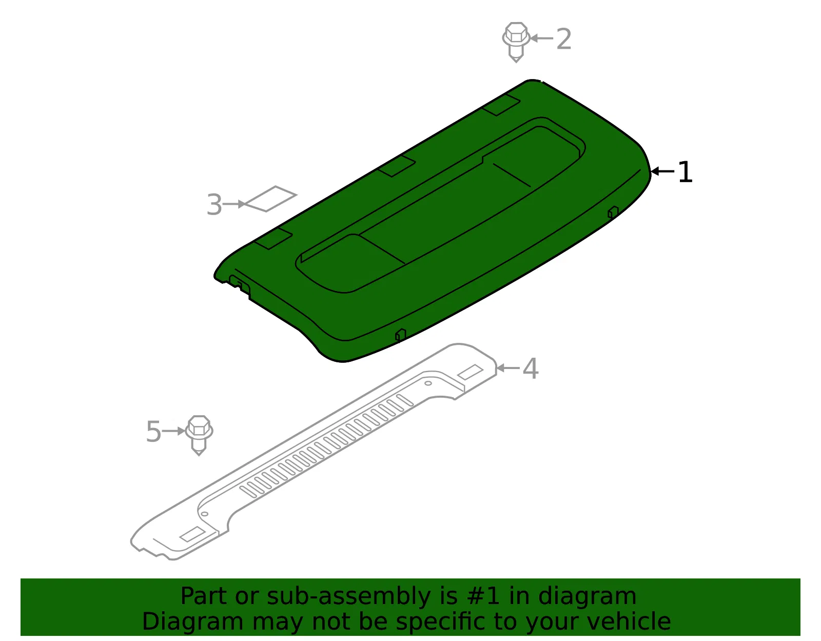 Pkg Tray Trim - Nissan (79910-9KA0A) - view 2