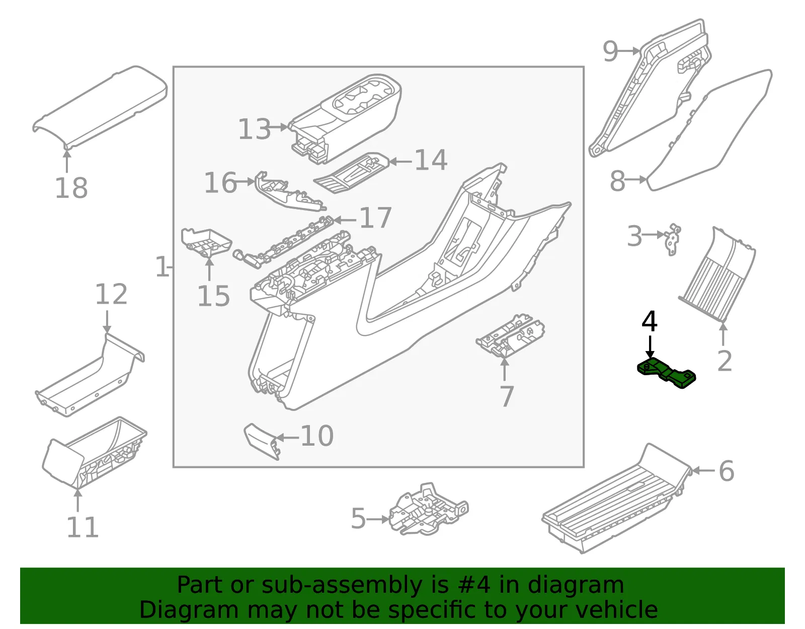 Console Bracket - Volvo (80000323) - view 2