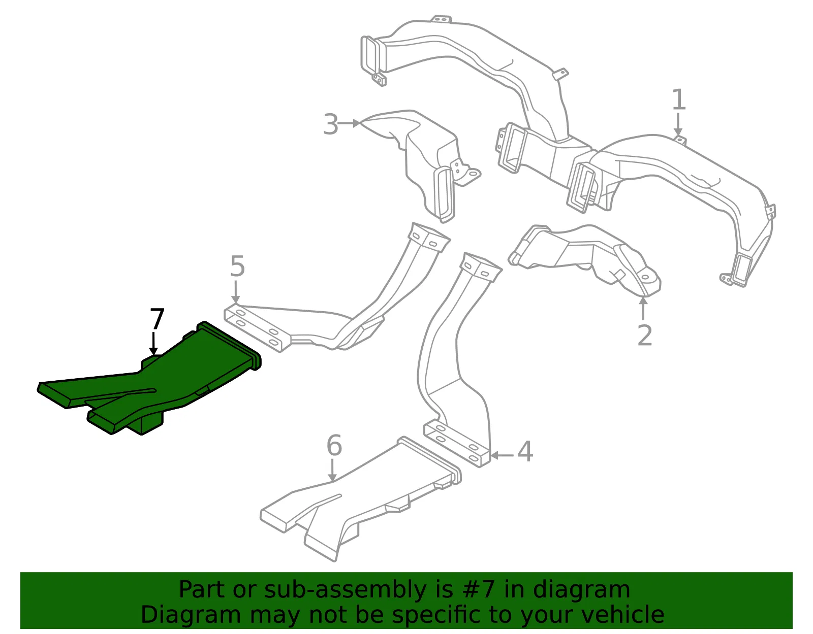 Instrument Panel Air Duct - Volvo (80000352) - view 2
