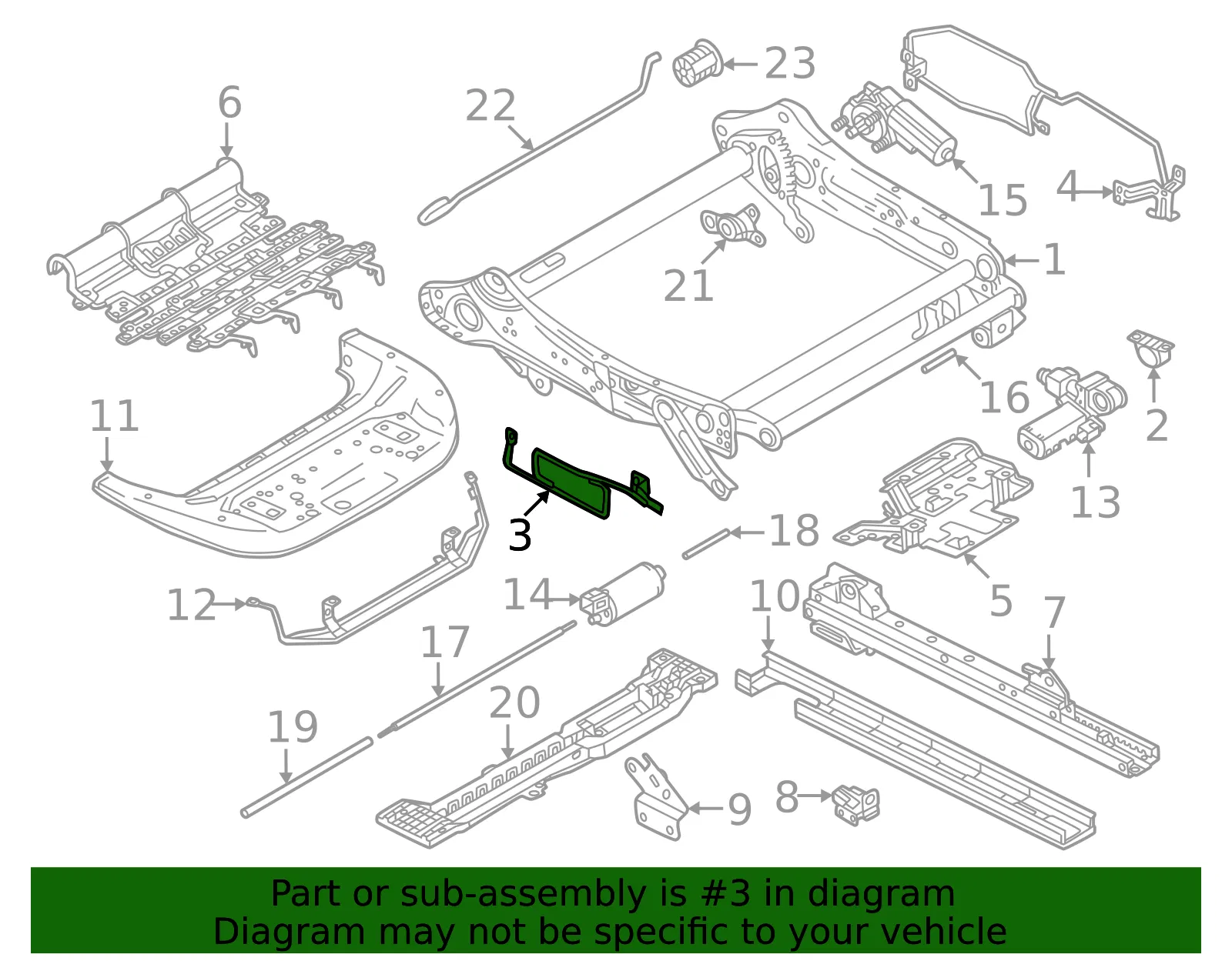 Seat Trim Panel Bracket - Volvo (80001076) - view 2