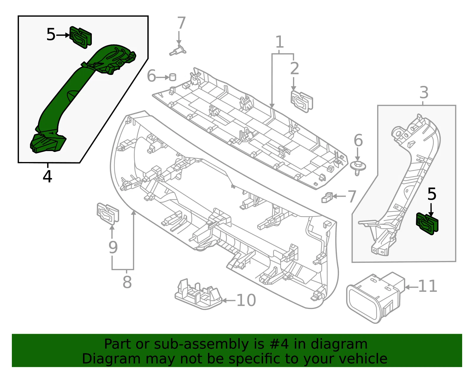 Side Gate Trim - Volvo (80001732) - view 2