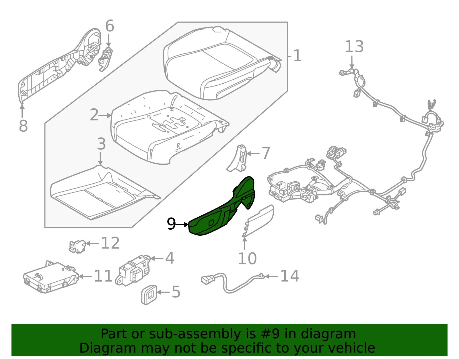 Seat Trim Panel - Volvo (80002011) - view 2