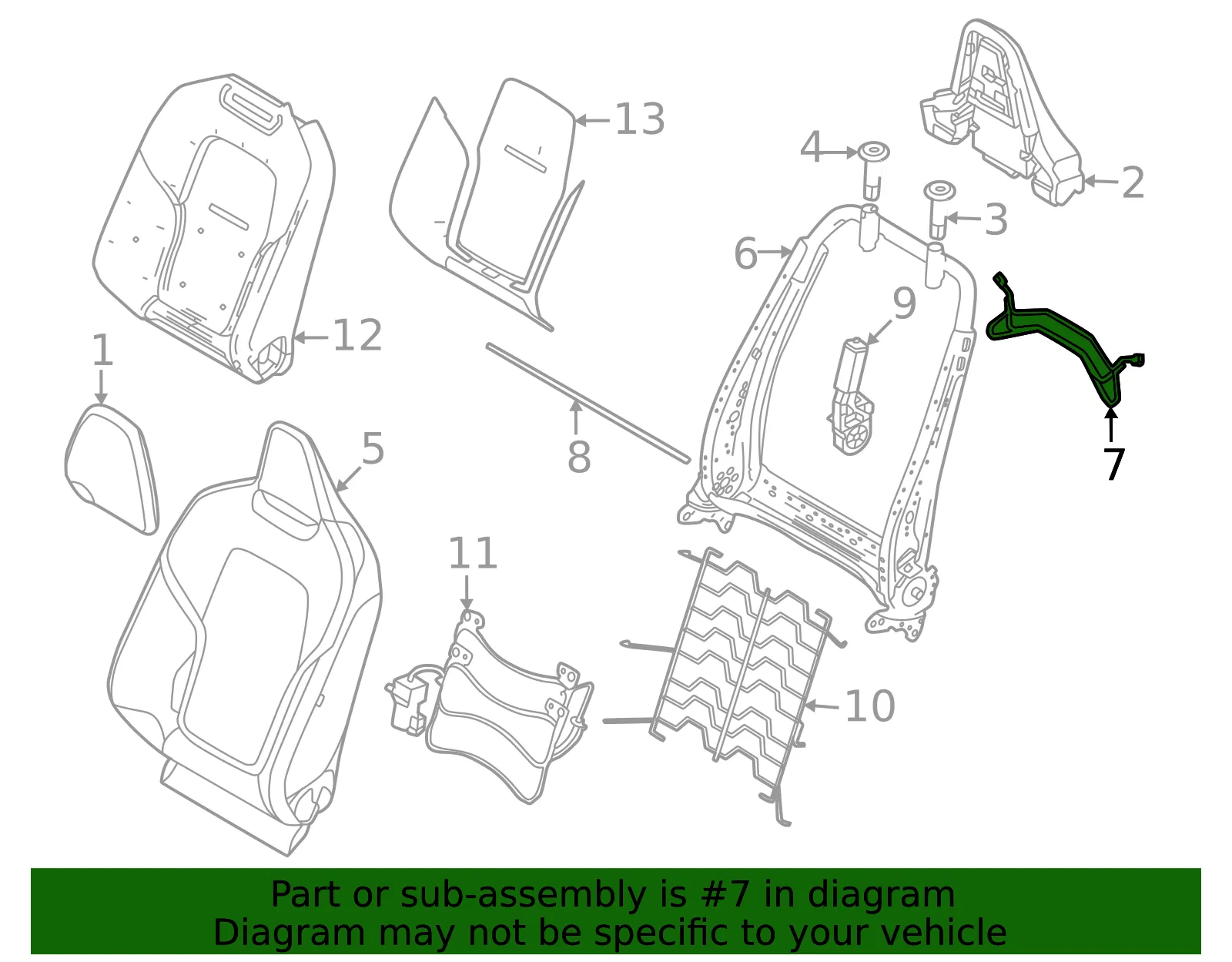 Seat Back Frame Bracket - Volvo (80002038) - view 2