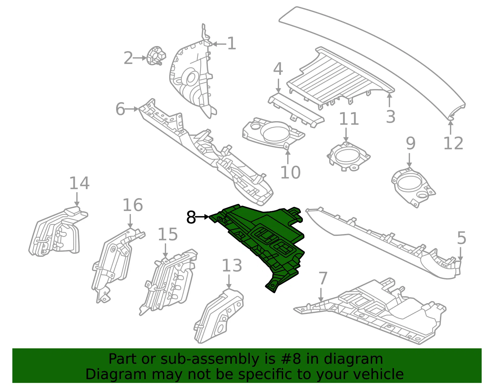 Lower Trim Panel - Volvo (80002095) - view 2