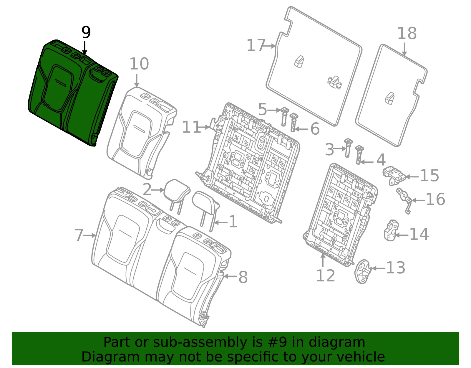 Seat Back Cushion - Volvo (80002127) - view 2