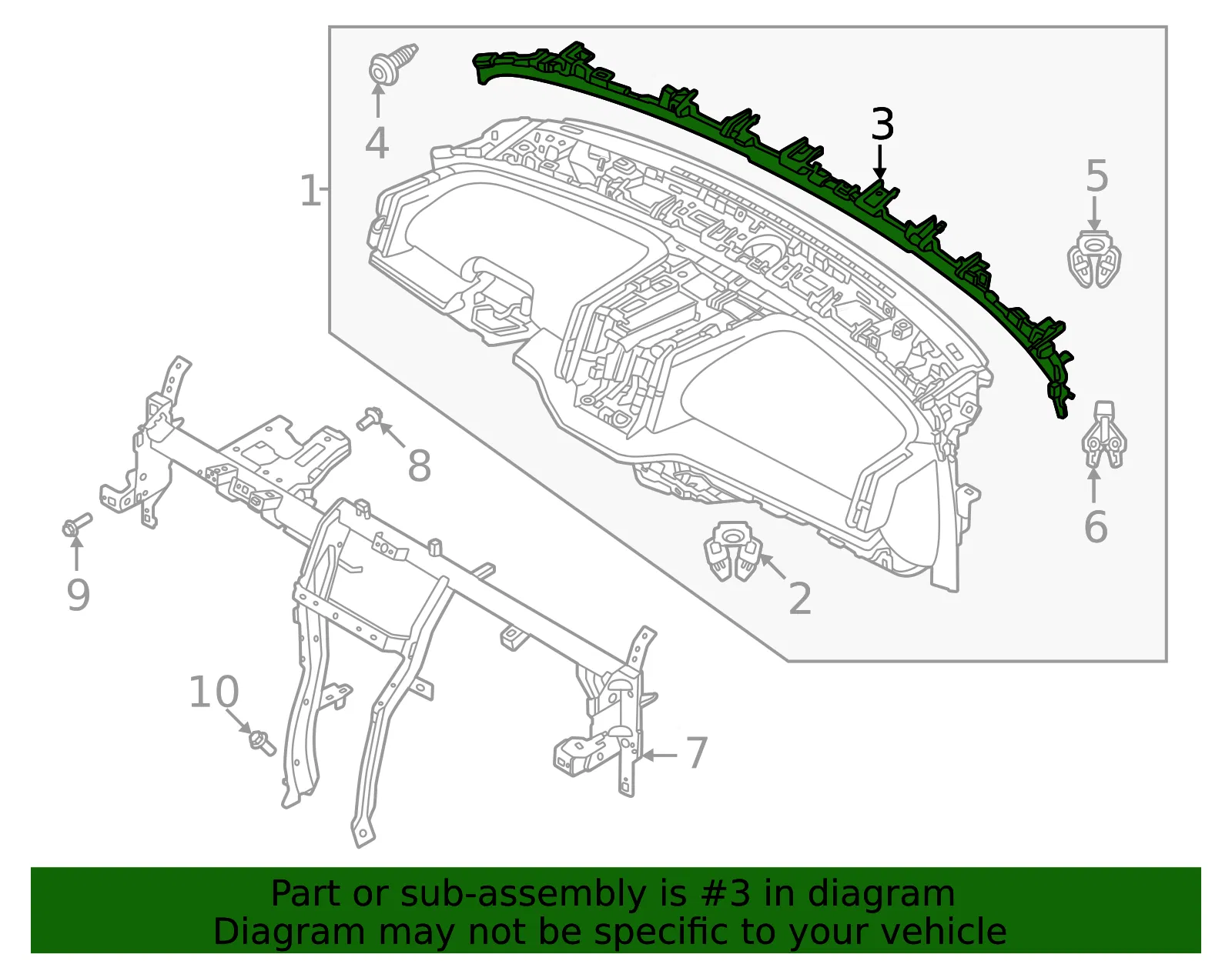 Instrument Panel Trim Panel - Volvo (80009619) - view 2