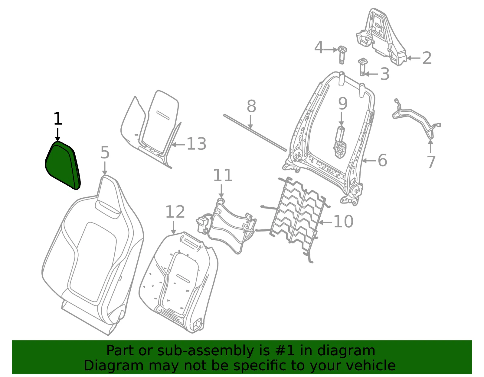 Headrest - Volvo (80010852) - view 2