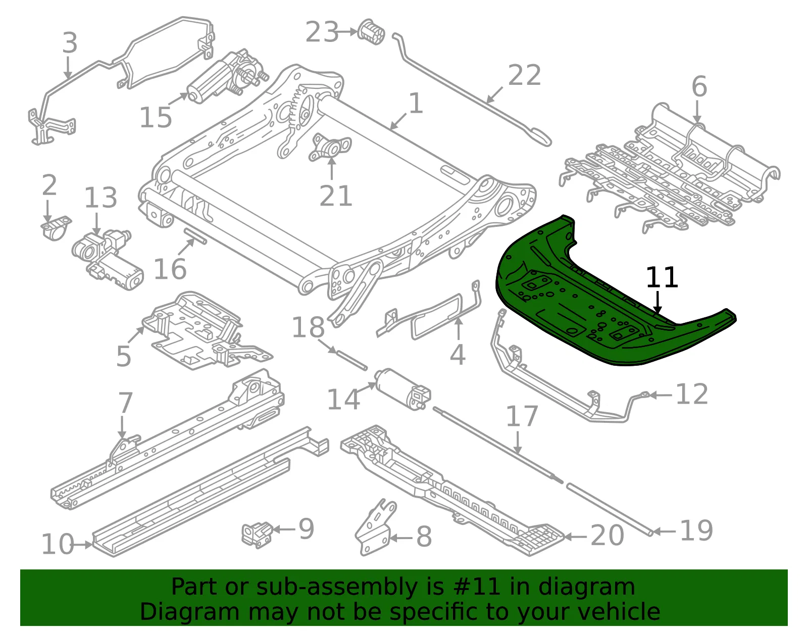 Seat Cushion Bracket - Volvo (80010906) - view 2