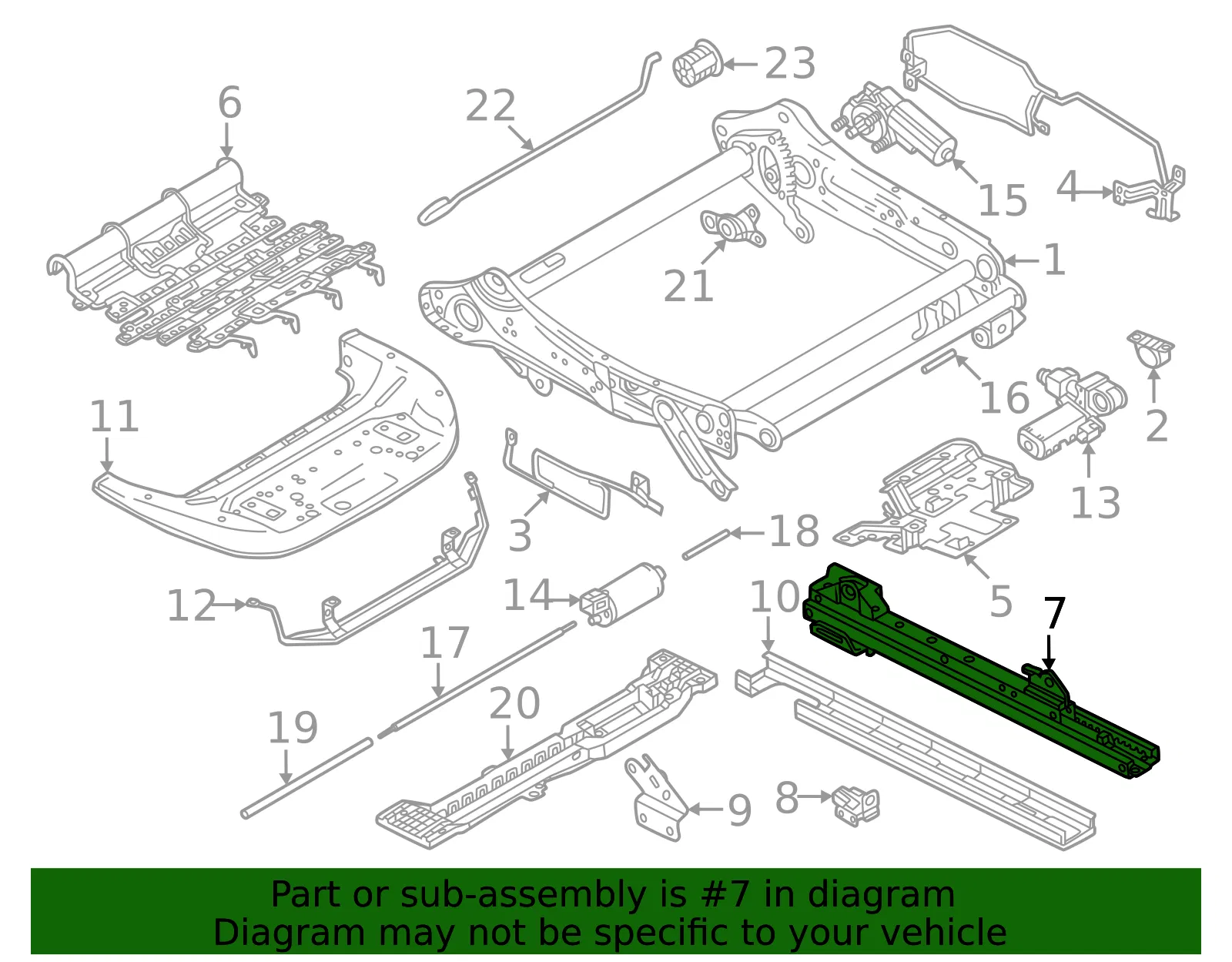 Seat Track - Volvo (80010918) - view 2