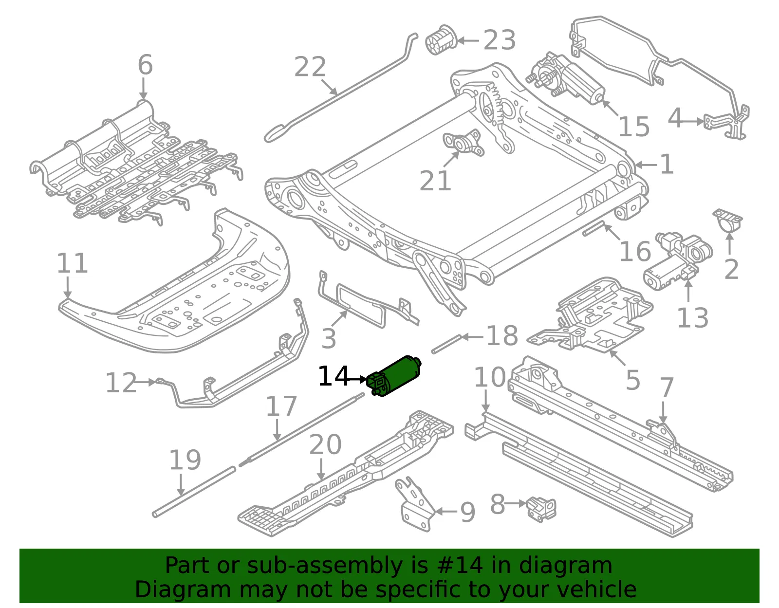 Seat Motor - Volvo (80010921) - view 2