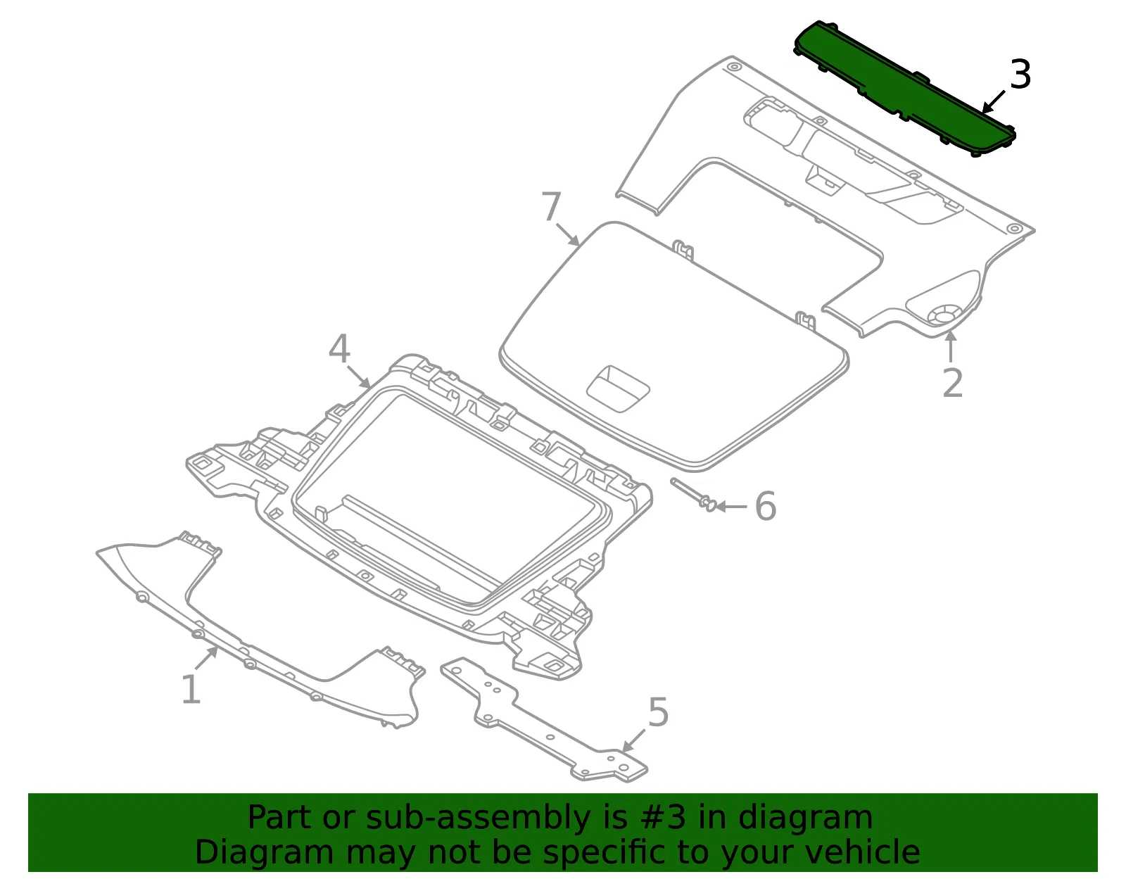 Trunk Trim Panel Cap - Volvo (80013471) - view 2