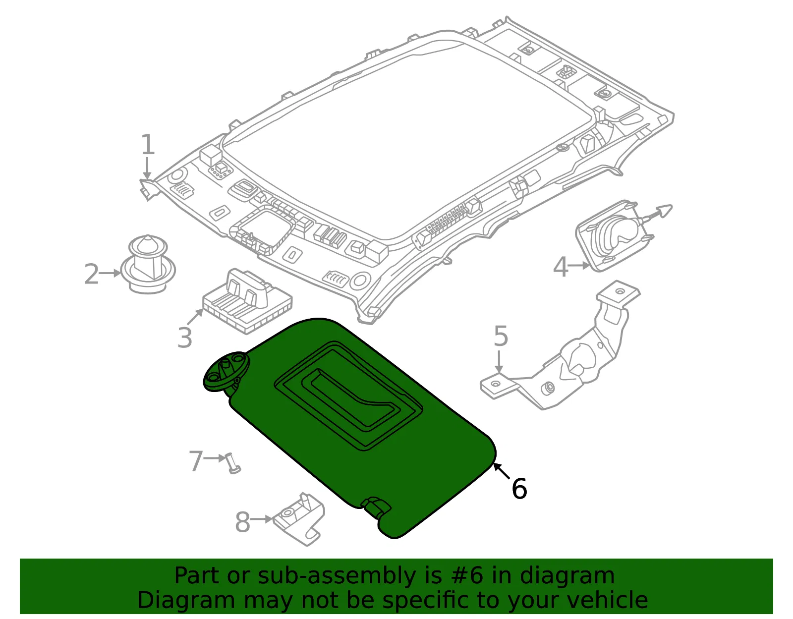 Sun Visor - Volvo (80063017) - view 2