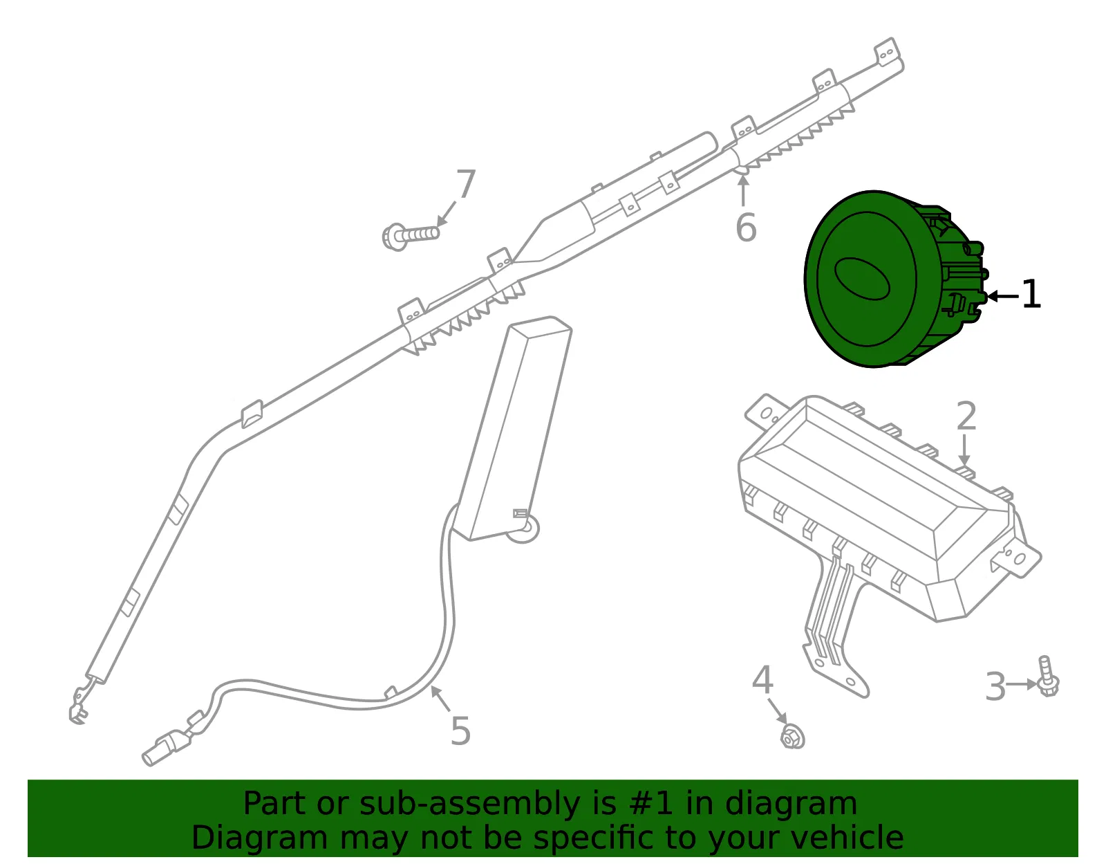 Driver Air Bag - Kia (80100-K0600) - view 2