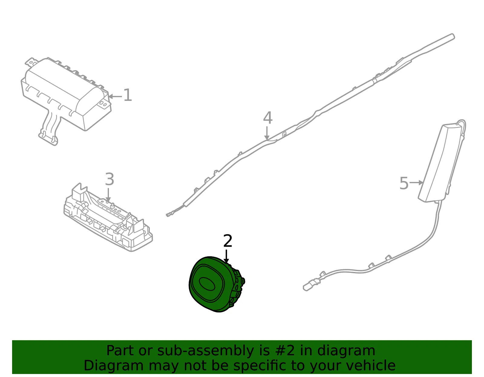 Driver Air Bag - Kia (80100-R0600OFB) - view 2