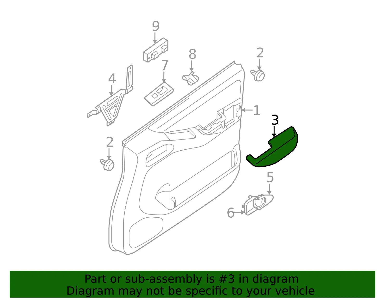 Armrest - Driver's Side (LH) - Nissan (80941-9CL0D) - view 2