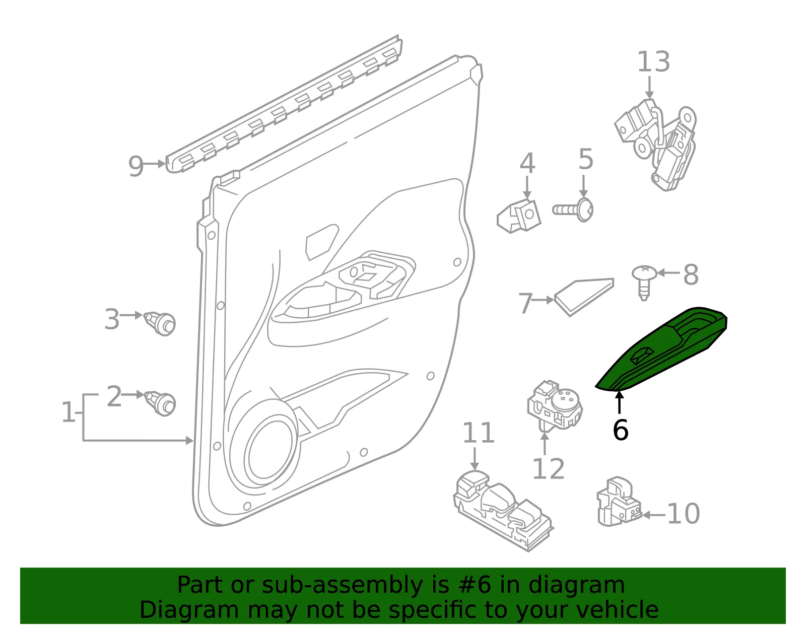Armrest Cover - Nissan (80960-5R01A) - view 2