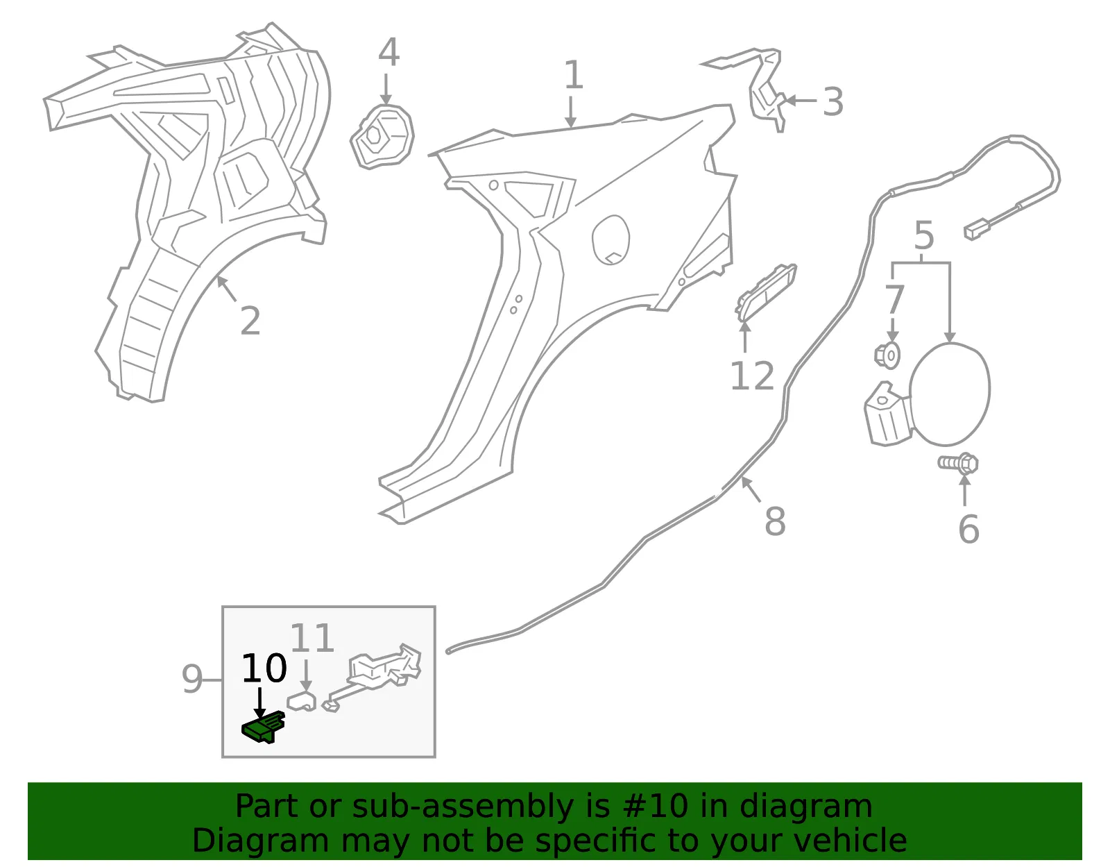 Release Lever Knob - Kia (81275-22000) - view 2