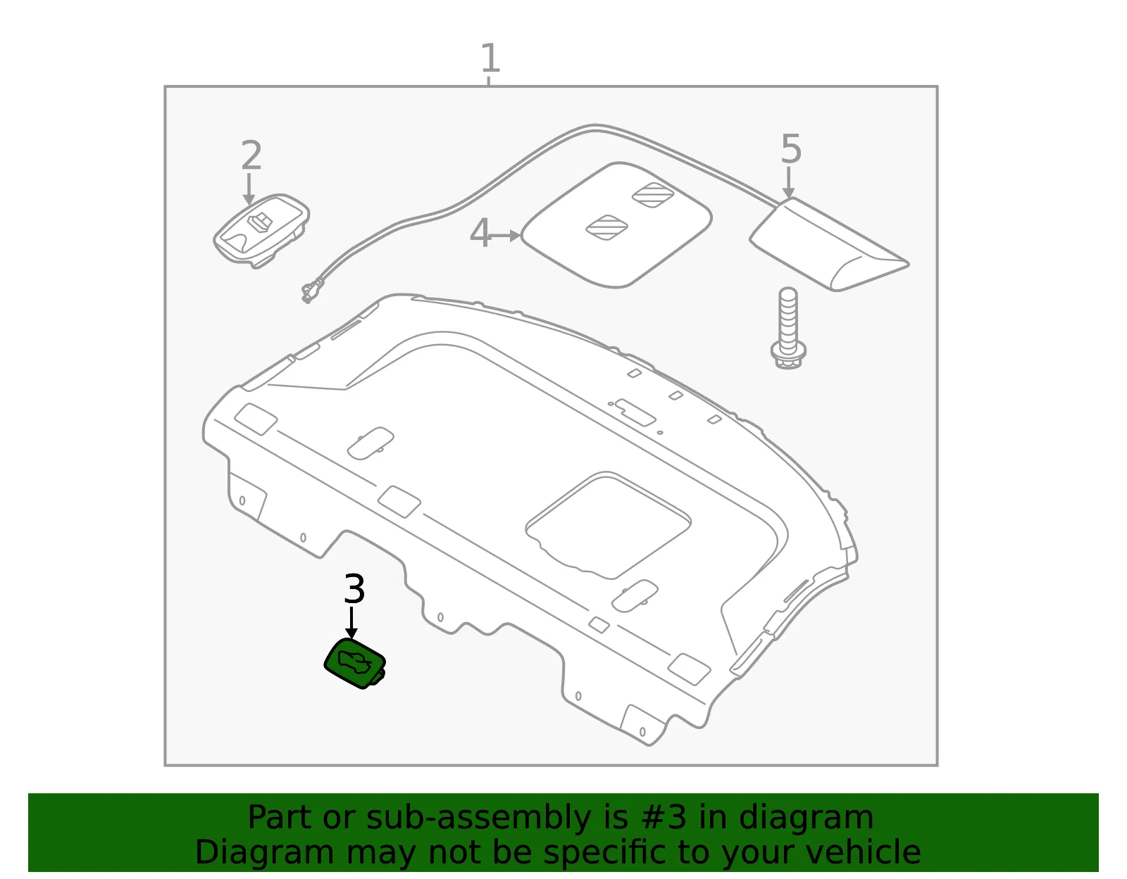 Trim Cover - Kia (81282-4C00087) - view 2