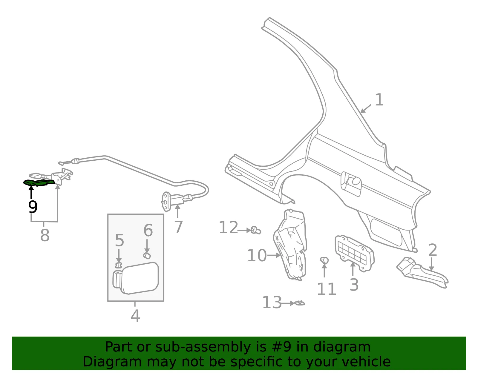 Knob - Kia (81575-37000) - view 2